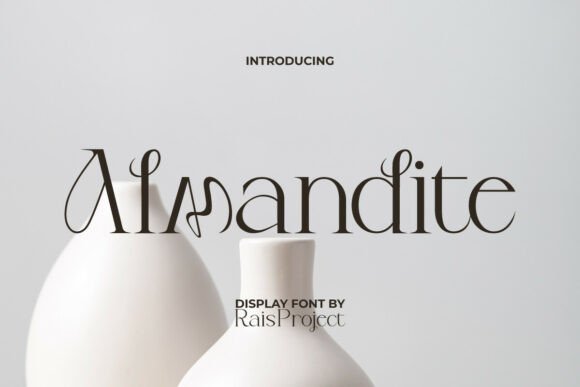 Almandite Typeface: Elevating Editorial Design with Swirls