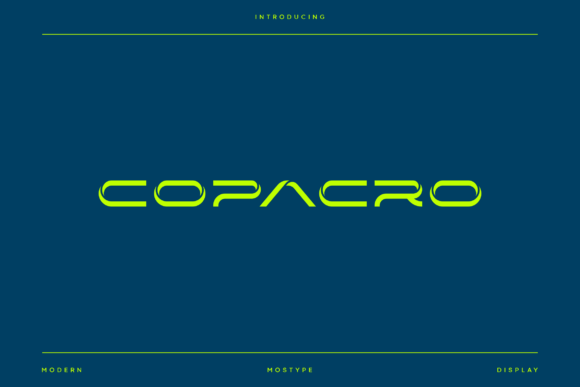Copacro: The Modern Futuristic Typeface for Bold Branding