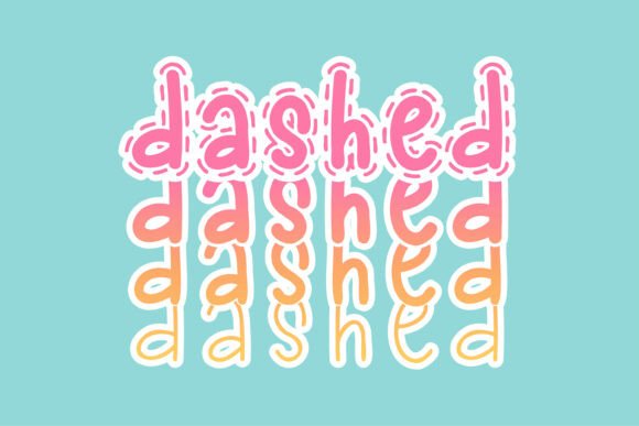 Dashedline Stacked: A Cheerful Display Font for Playful Layouts