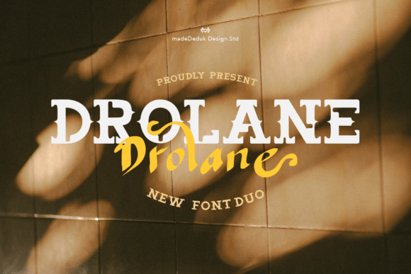 Drolane Font: Bold Vintage Style for Makers