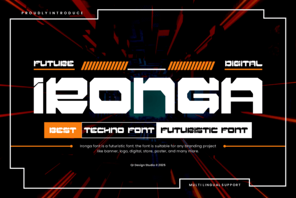 Ironga: A Futuristic Display Font for Modern Makers