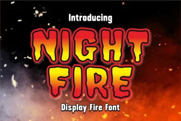 Night Fire: A Bold Display Font for Crafters