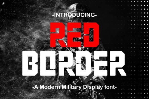 Red Border Stencil Font Review for Bold Campaigns